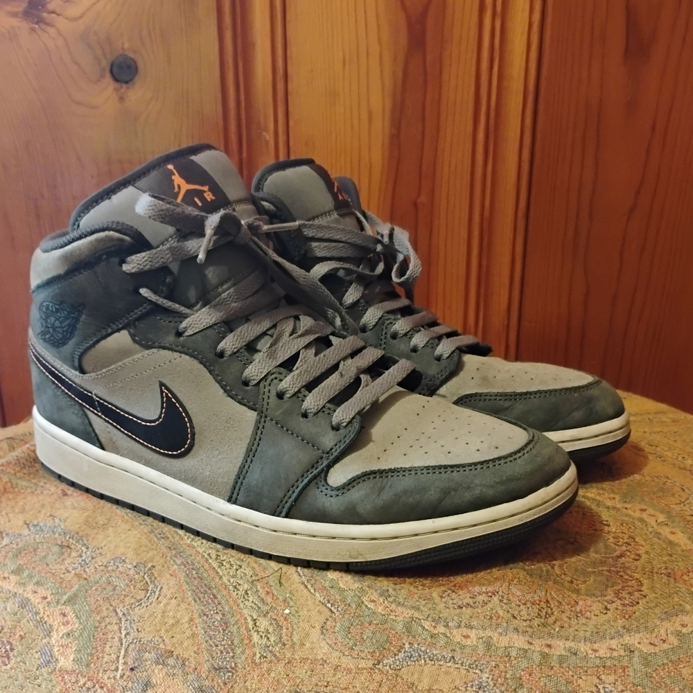 Nike Gray and Black High-Top Sneakers